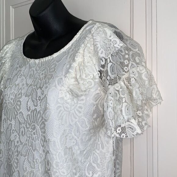 NWOT Libby Edelman ivory lace blouse - Picture 2 of 8